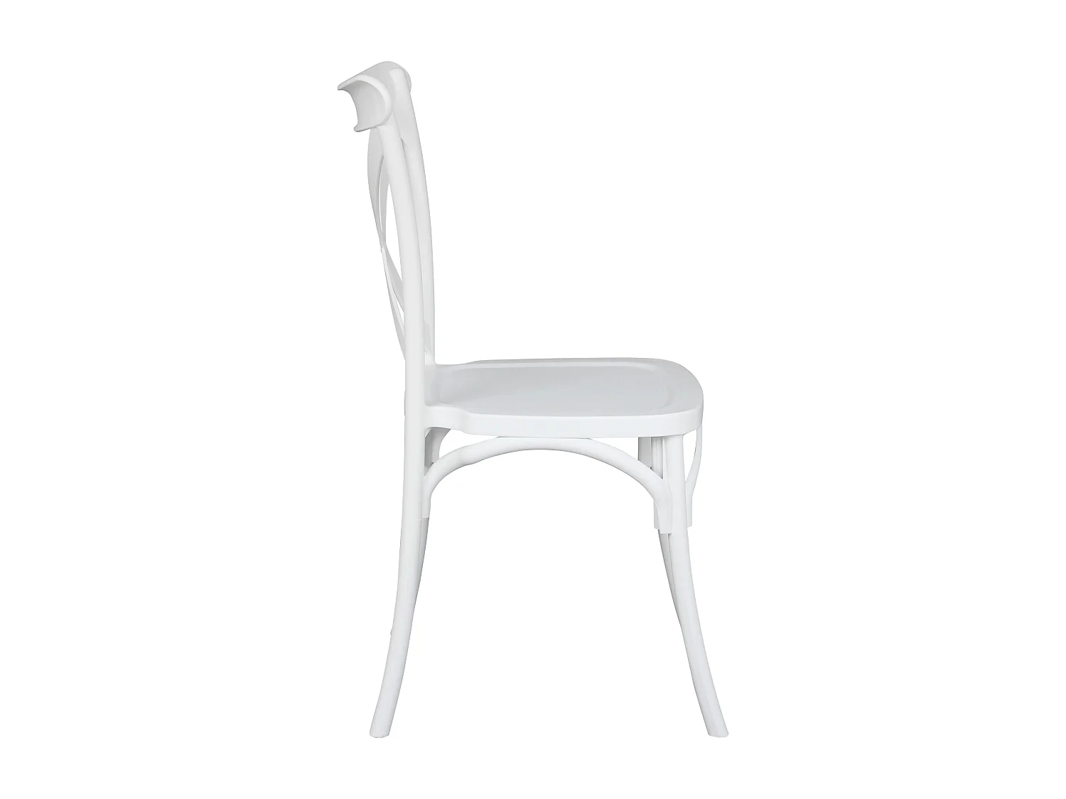 Chaise de terrasse empilable en plastique blanc