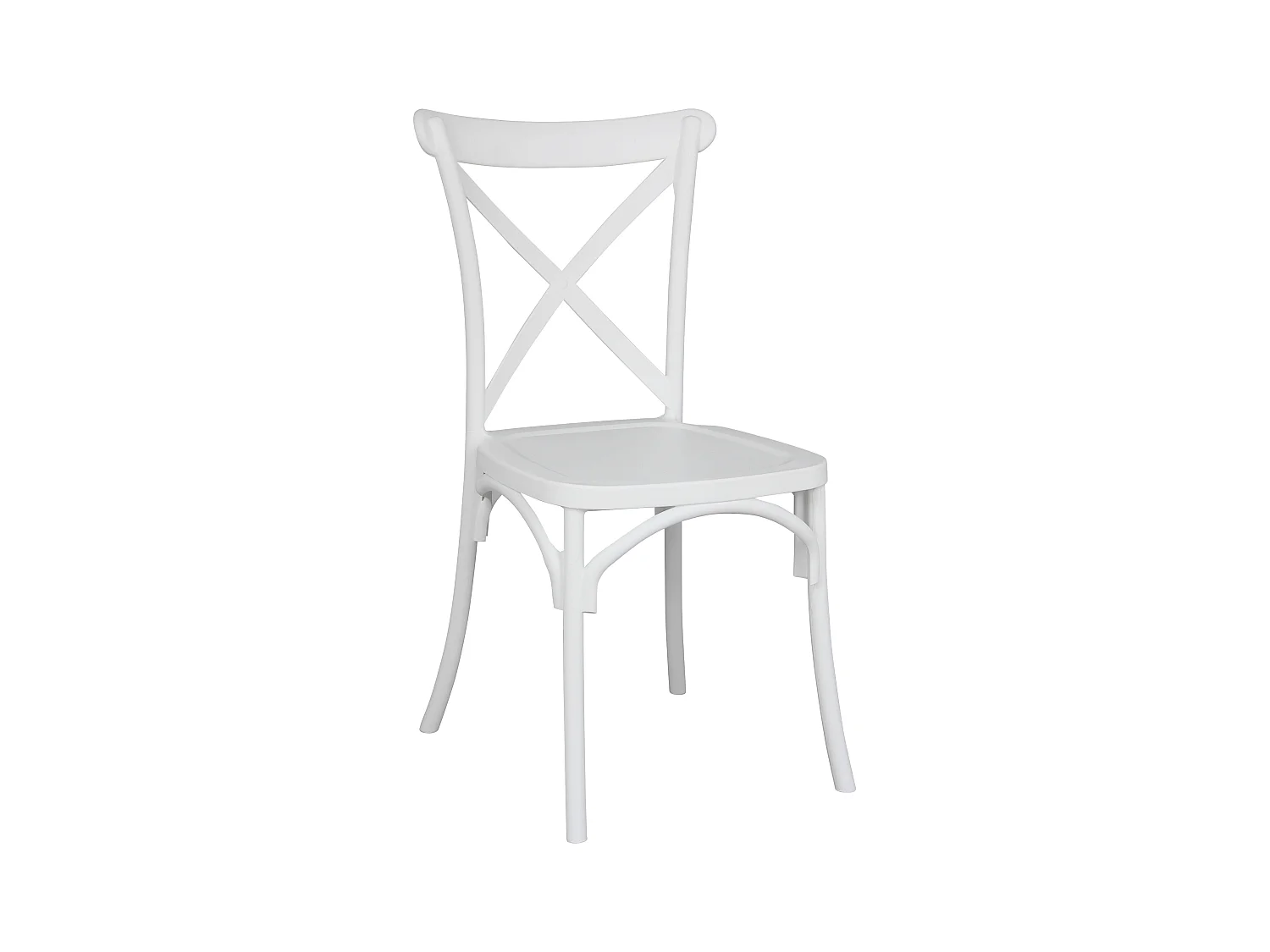 Chaise de terrasse empilable en plastique blanc