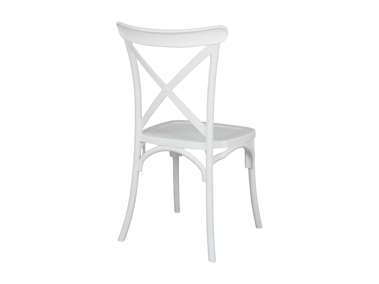 Chaise de terrasse empilable en plastique blanc