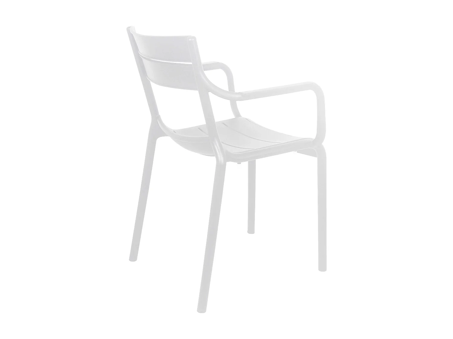 Fauteuil blanc de terrasse en plastique