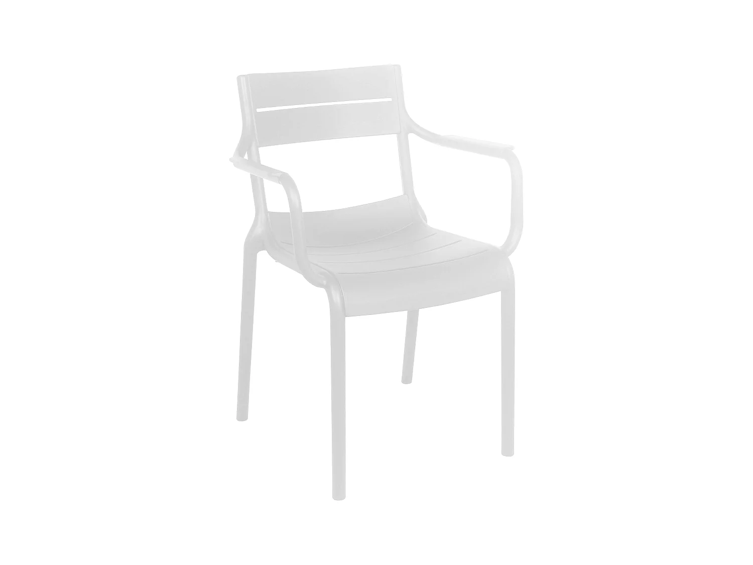 Fauteuil blanc de terrasse en plastique