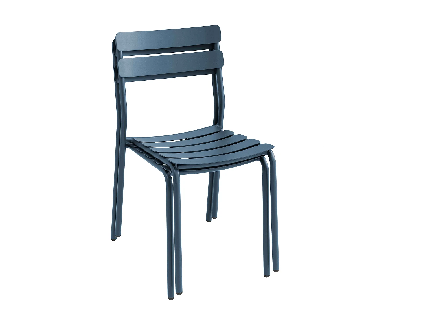 Chaise de terrasse en aluminium bleu foncé