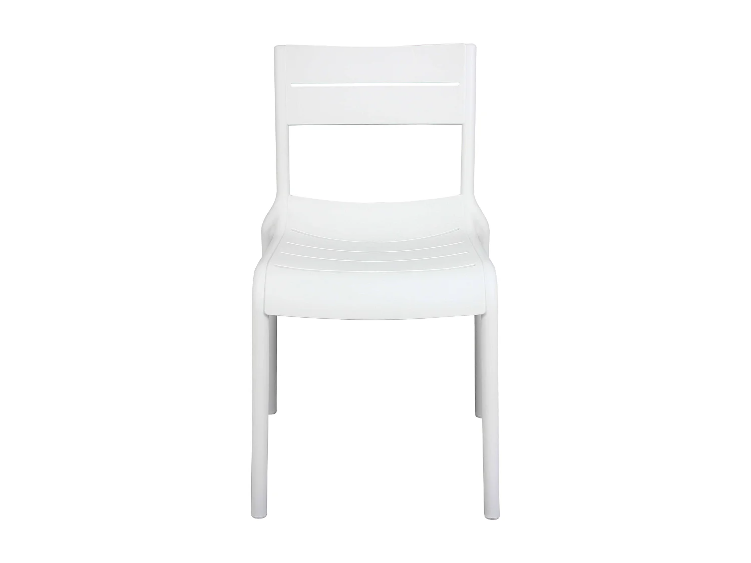 Lot de 4 chaises de terrasse en plastique blanches