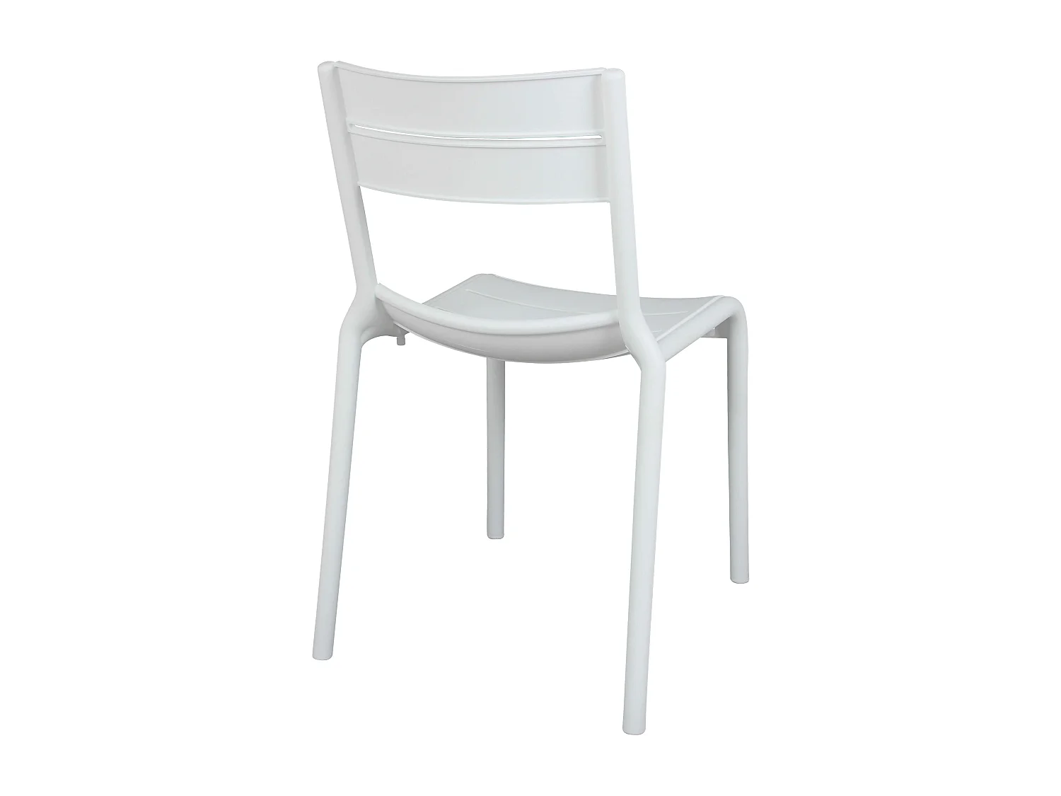 Lot de 4 chaises de terrasse en plastique blanches