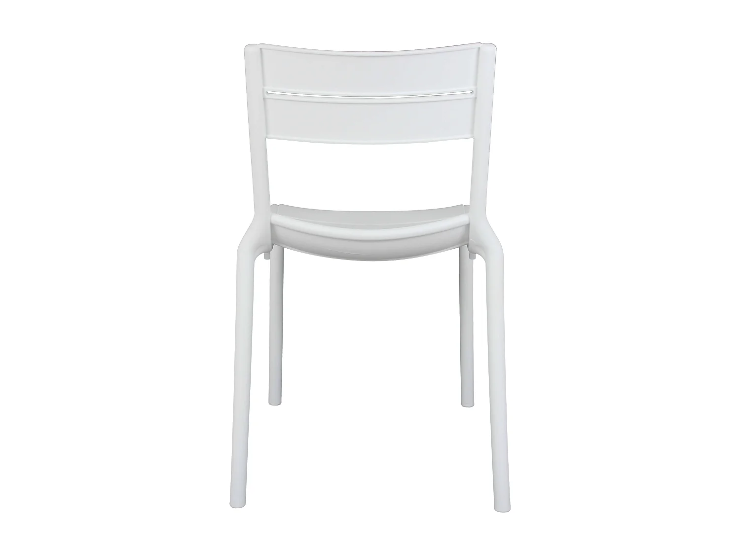 Lot de 4 chaises de terrasse en plastique blanches