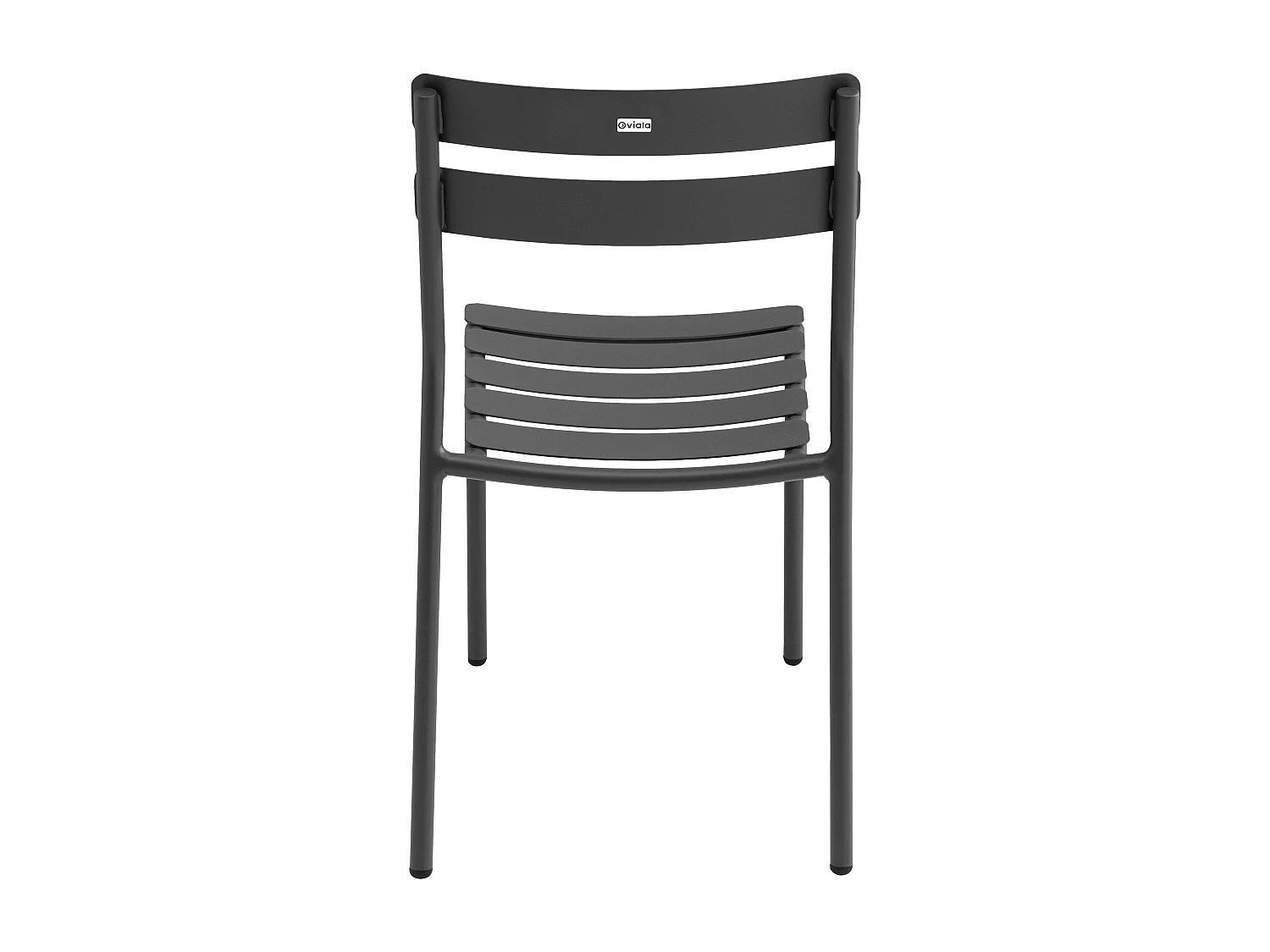 Chaise de terrasse en aluminium noire