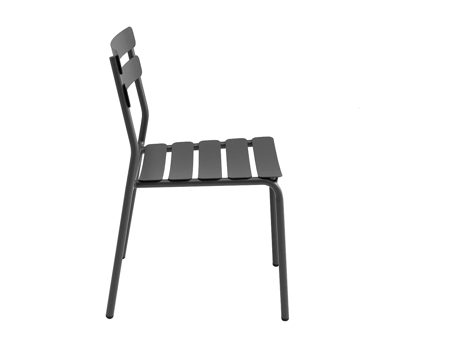 Chaise de terrasse en aluminium noire