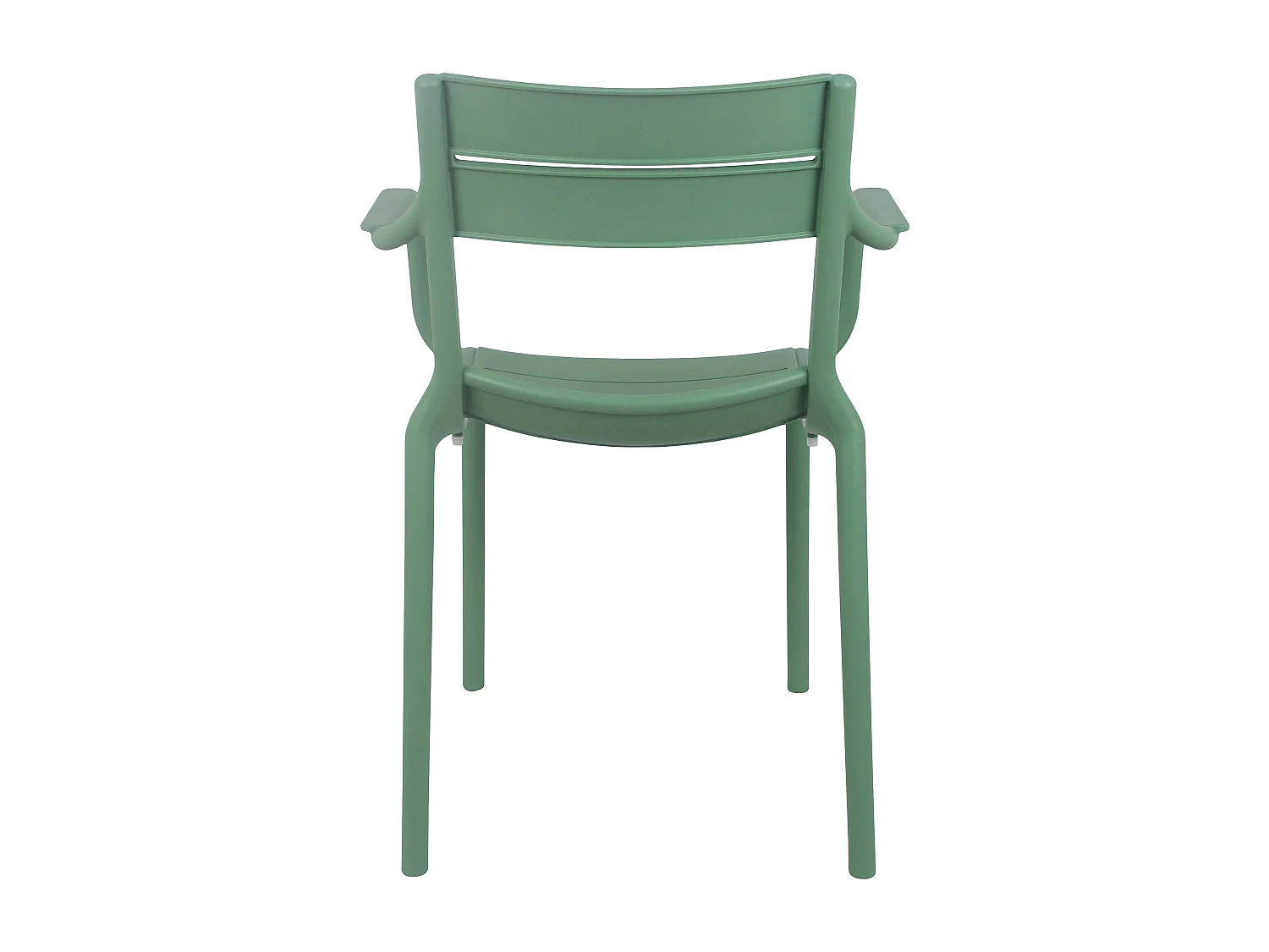 Fauteuil vert sauge de terrasse en plastique