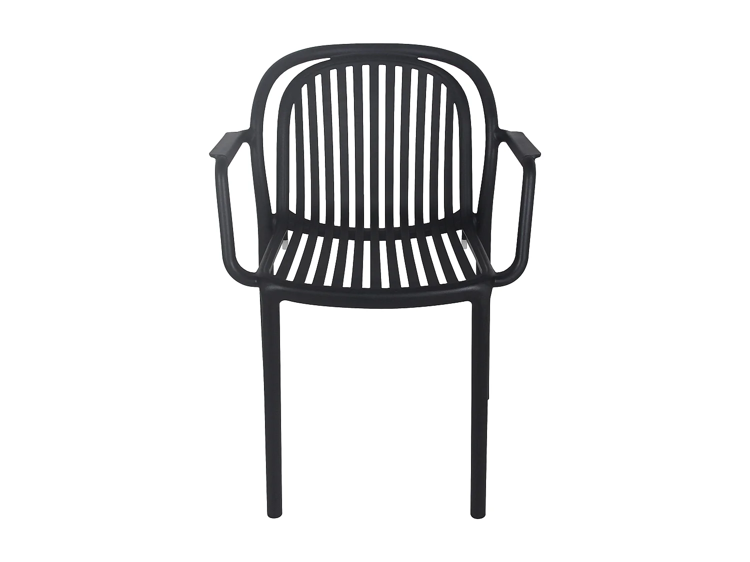 Lot de 4 fauteuils en plastique noir