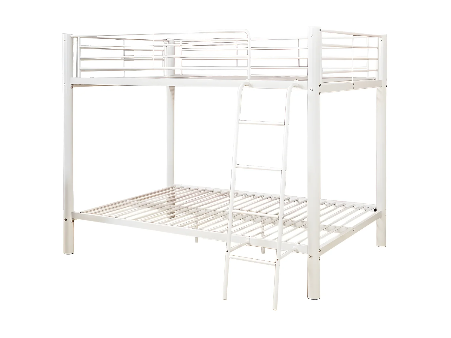 Litera de Matrimonio Doble Metalica 135cm Blanco + 1 Colchon Basico de 17 cm (+/-)