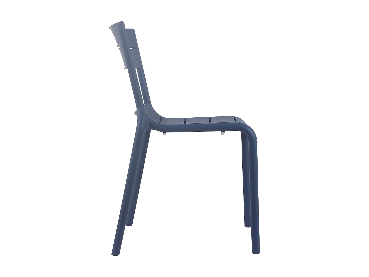Lot de 4 chaises de terrasse en plastique bleu pacific