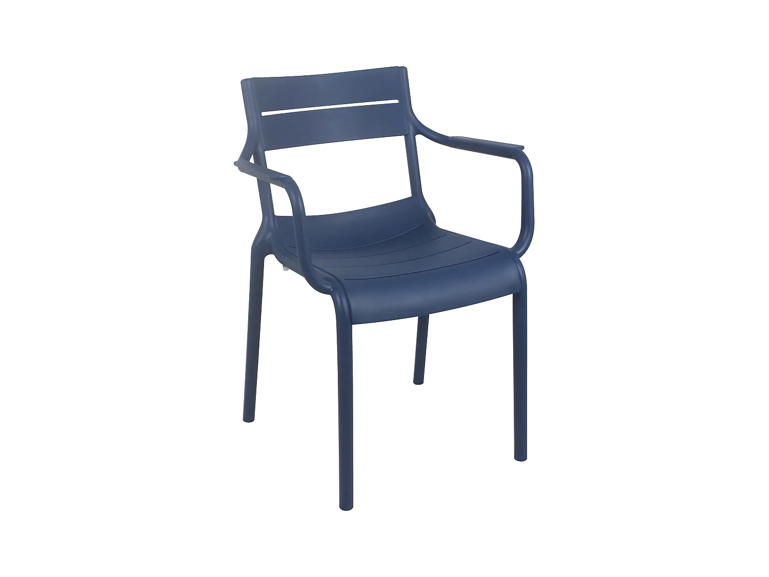 Fauteuil de terrasse en plastique bleu pacific