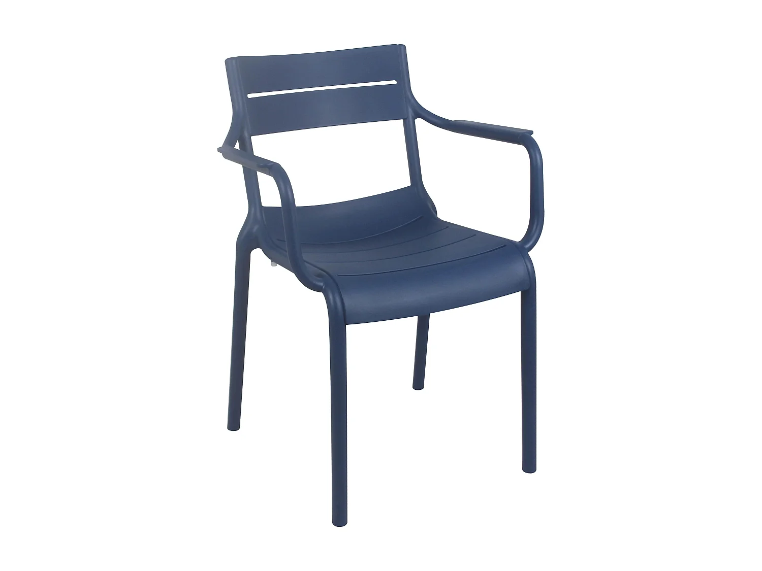 Fauteuil de terrasse en plastique bleu pacific