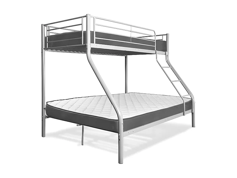 Promoção: Beliche de Casal Metal Cinza + 2 Colchões