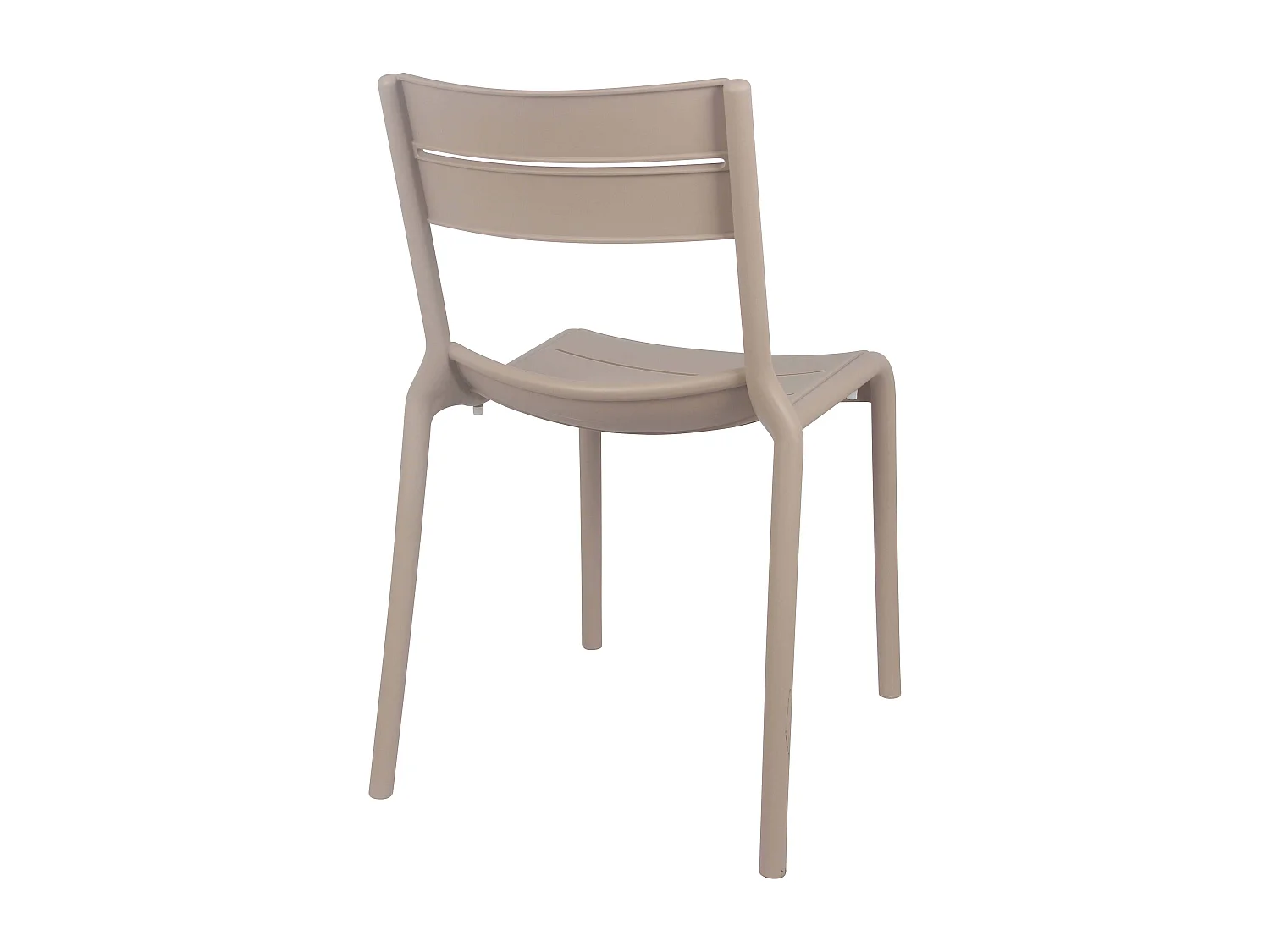 Chaise beige de terrasse en plastique