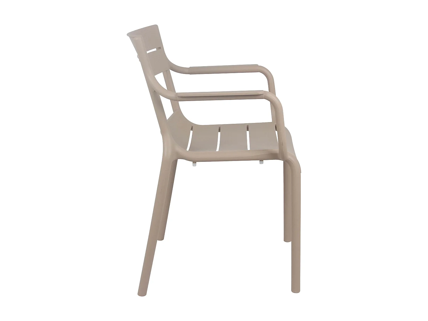 Beige kunststof terrasfauteuil