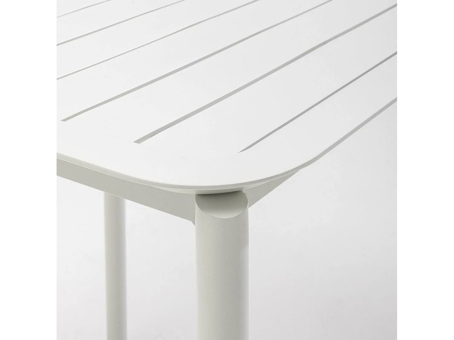 Ensemble table de terrasse 70cm et 4 chaises blanc