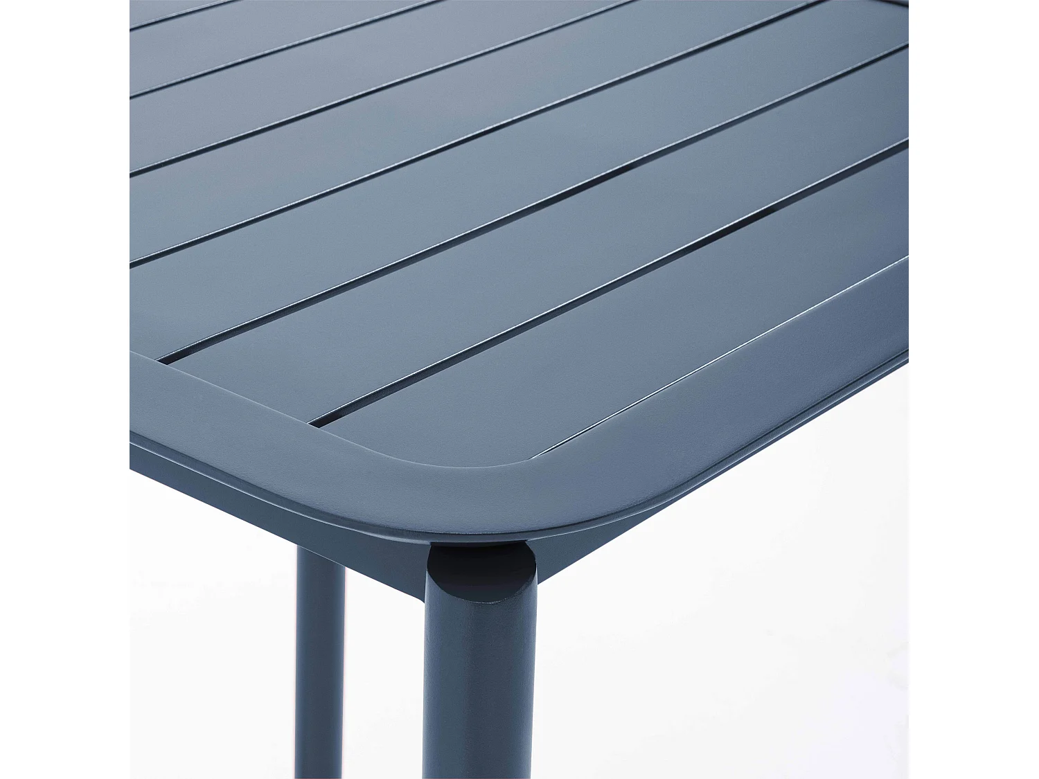 Ensemble table de terrasse 70cm et 2 chaises bleu foncé