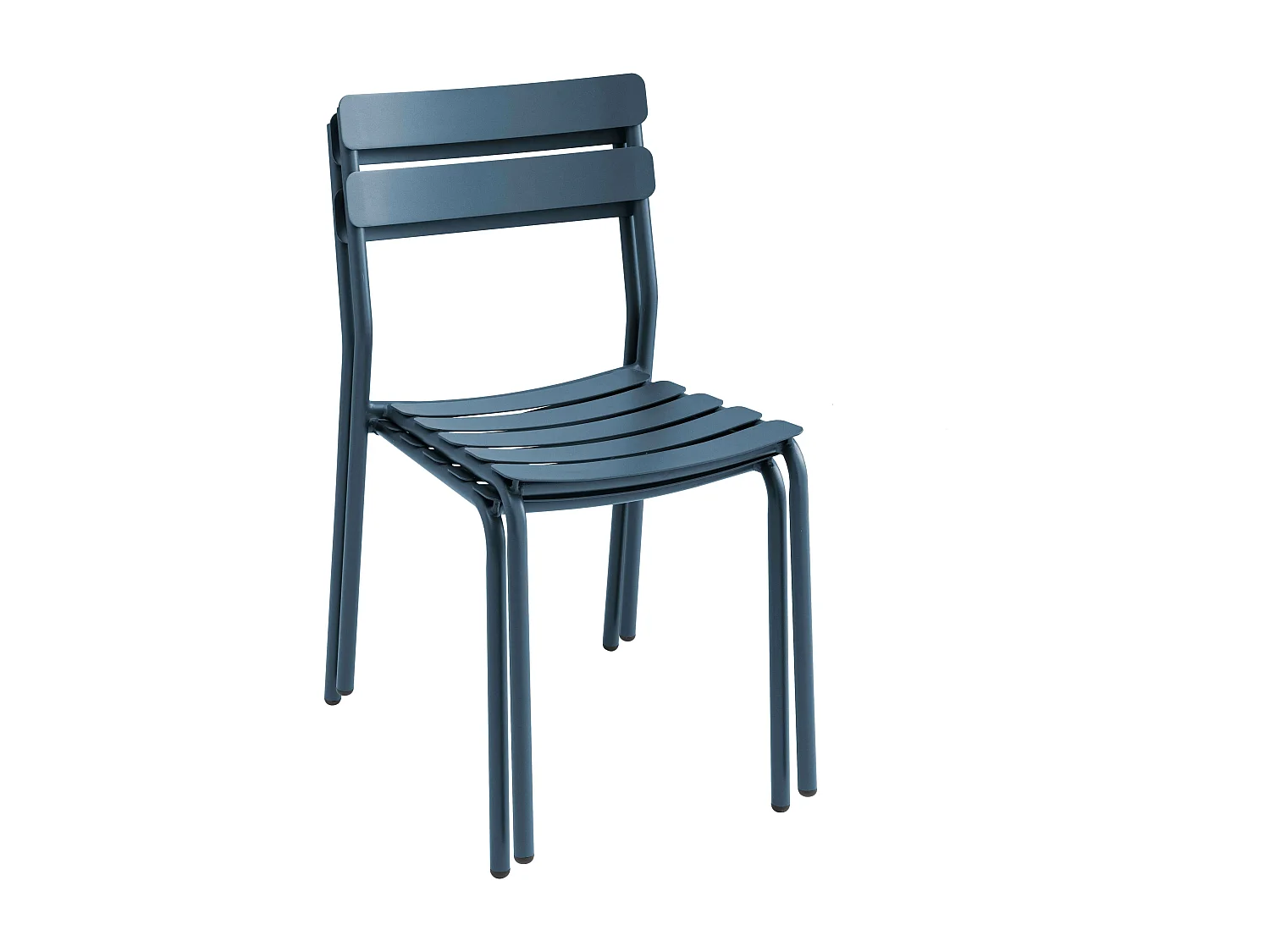 Ensemble table de terrasse 70cm et 2 chaises bleu foncé