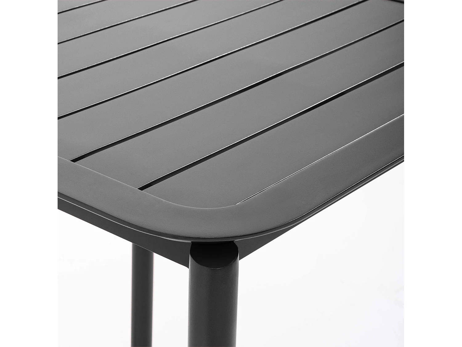 Ensemble table de terrasse 70cm et 4 chaises noir