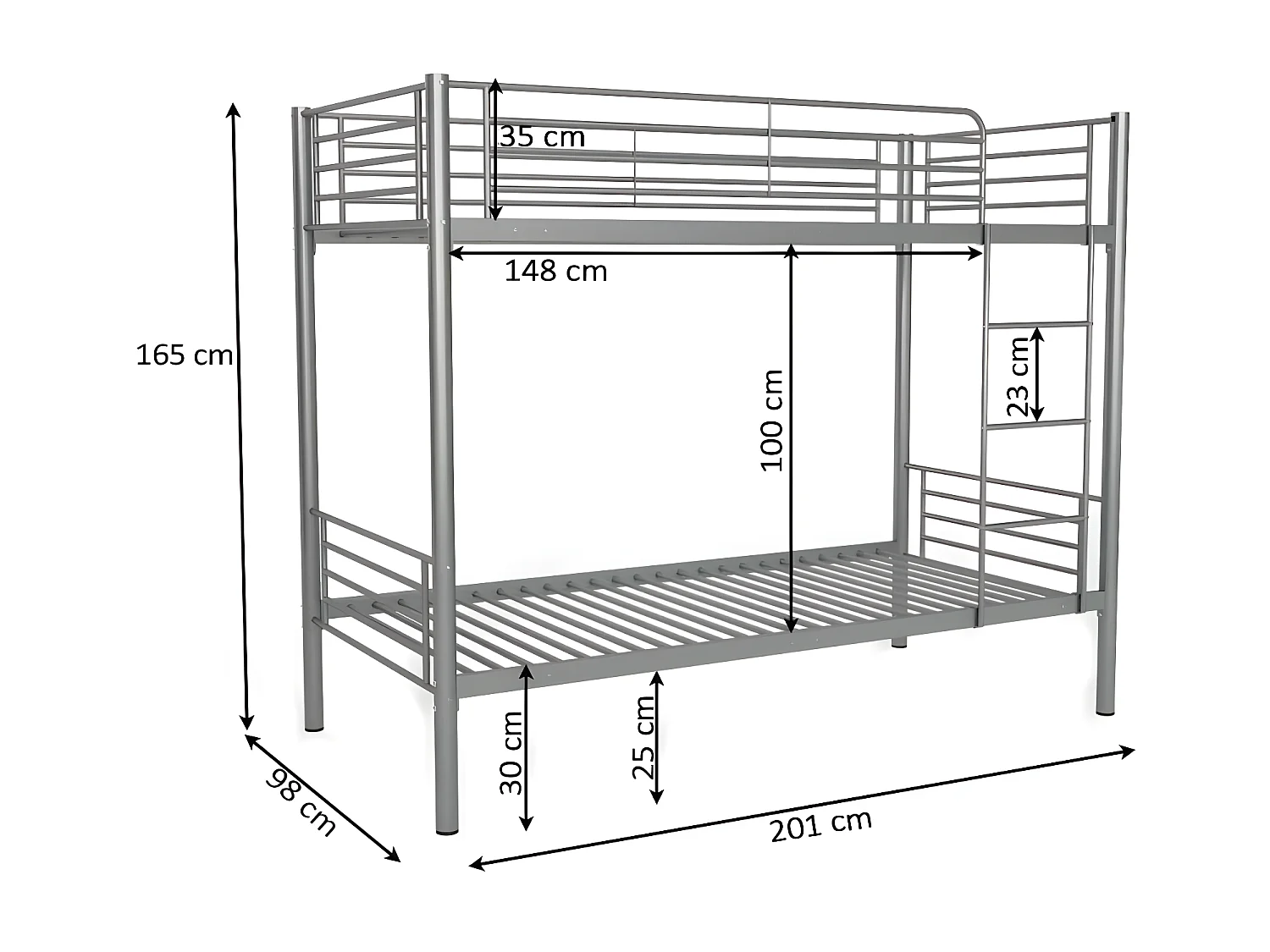Litera Metalica Doble Cama 90cm AS-110
