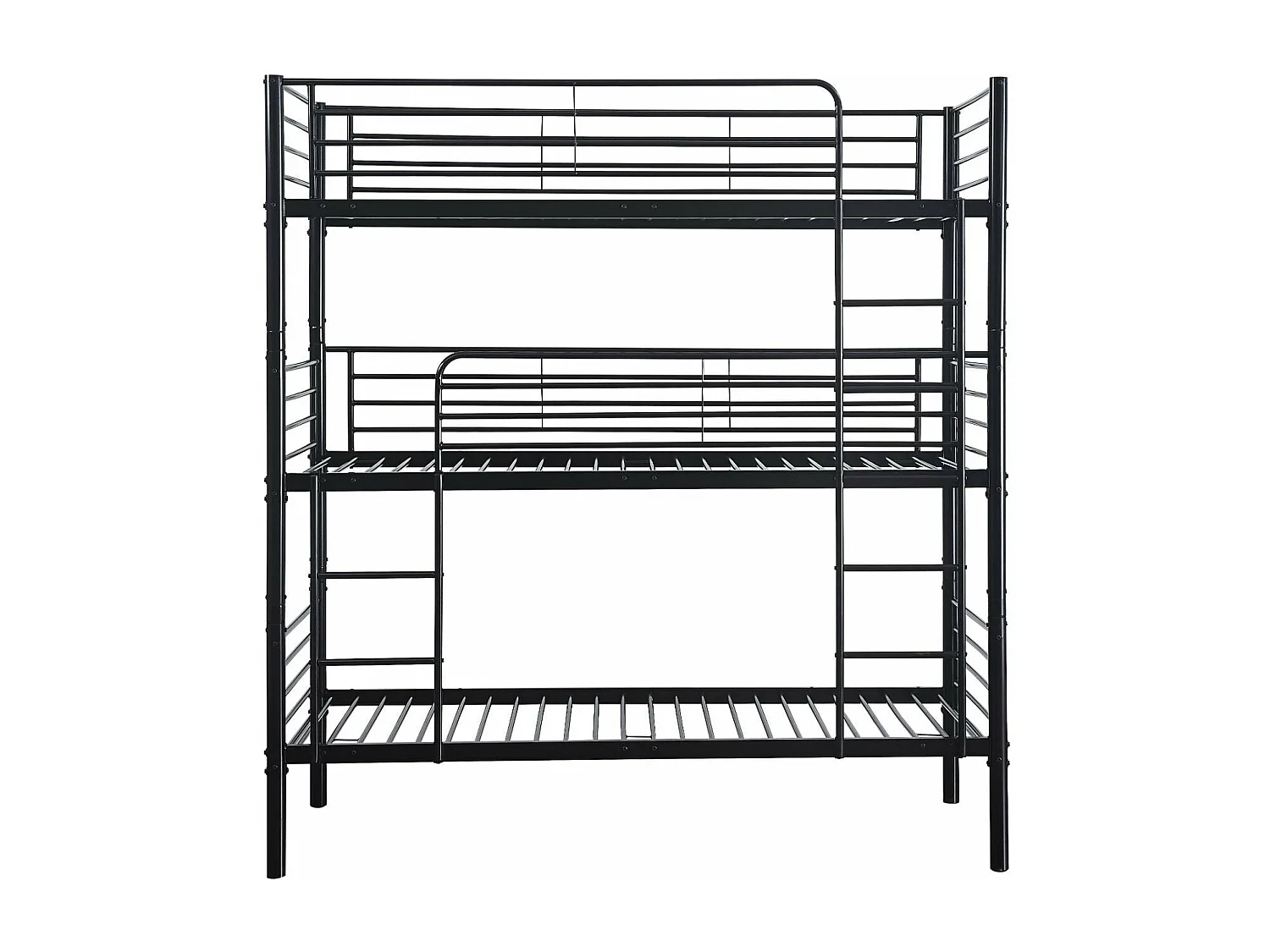 Litera Triple Metalica 90cm Blanco + 1 Colchon (90x190 cm)