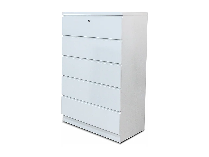 Sinfonier Vitoria 5 Cajones con Bloqueo, Blanco 76x120 cm