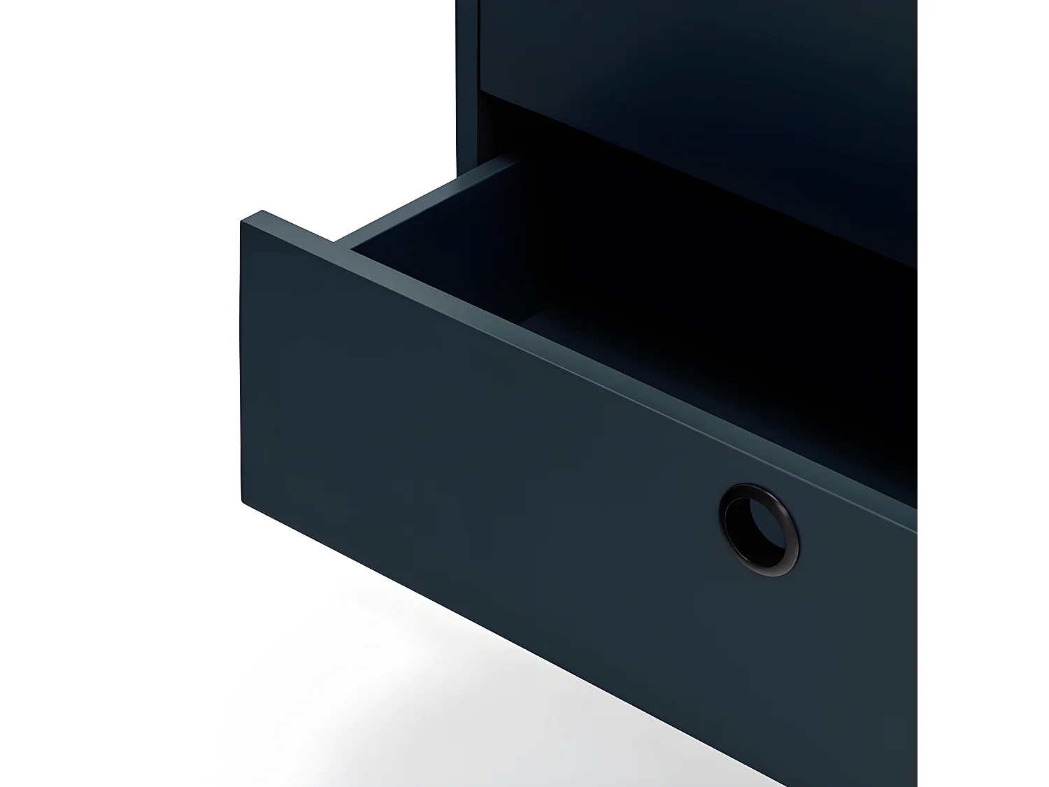 Buffet bas en bois et métal perforé 4 tiroirs 2 portes PUNTO