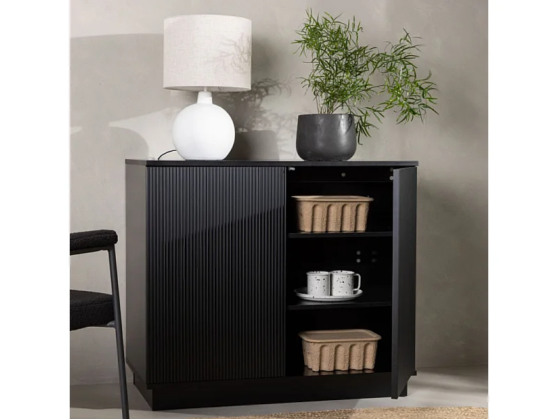 Lenox dressoir 2 deuren zwart.