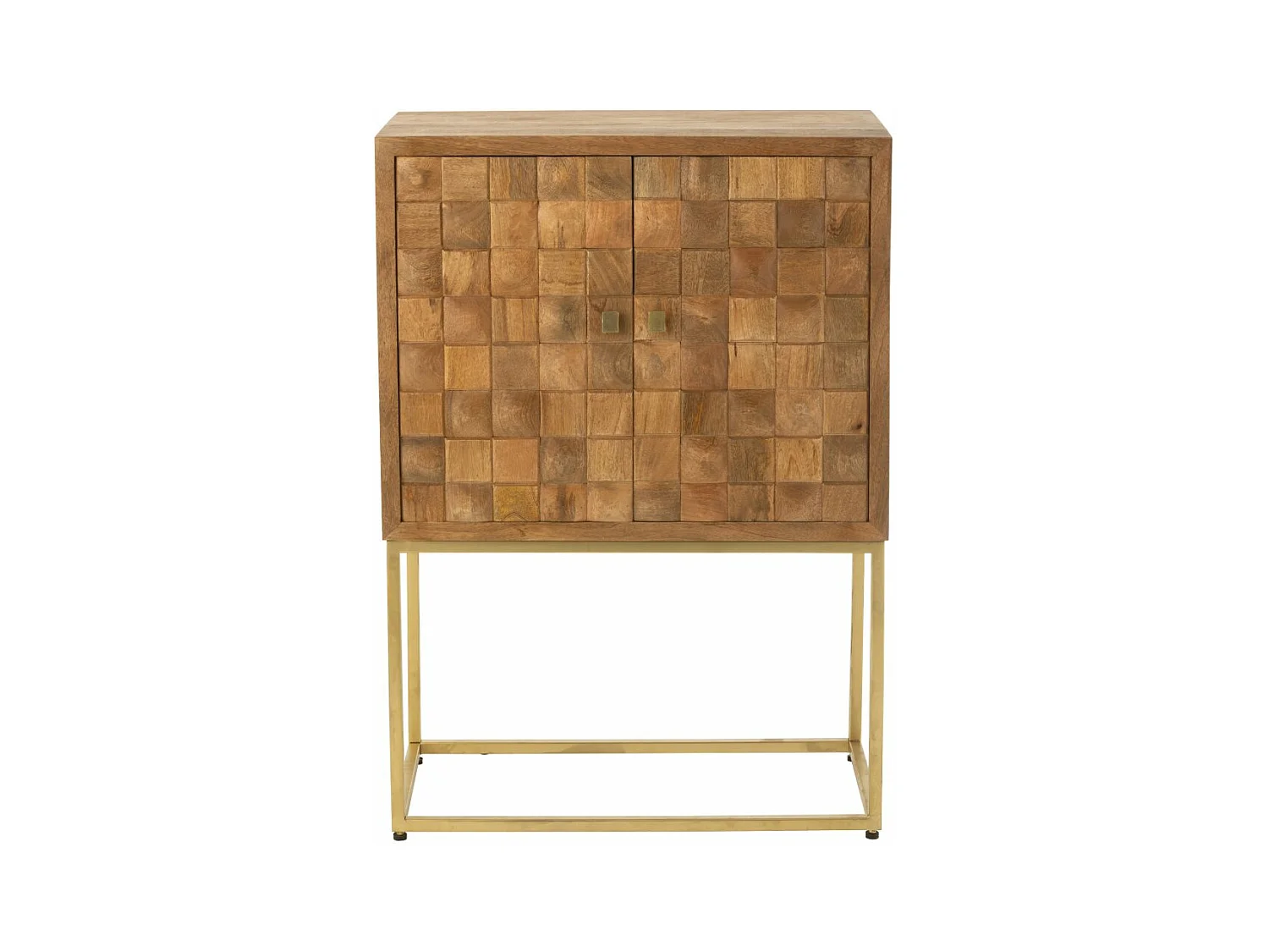 Commode 2 Portes sur Pied "Nino" 122cm Naturel