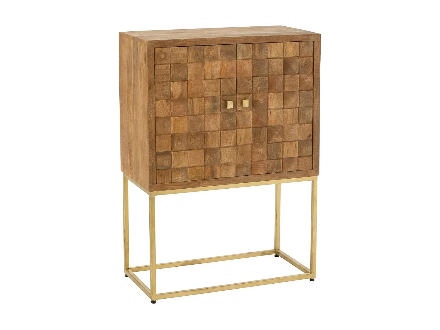 Commode 2 Portes sur Pied "Nino" 122cm Naturel