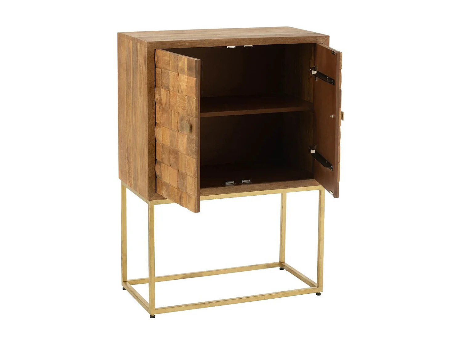 Commode 2 Portes sur Pied "Nino" 122cm Naturel