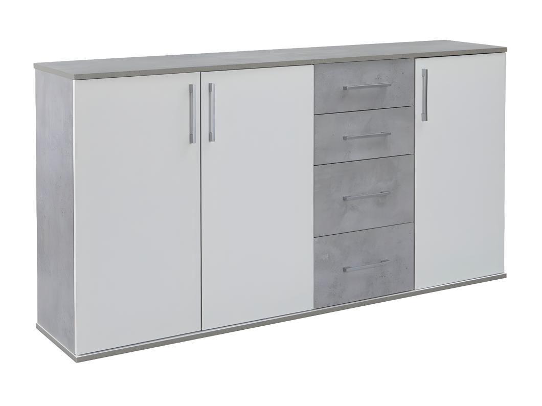 Cômoda Joana Aparador 3 Portas e 4 Gavetas