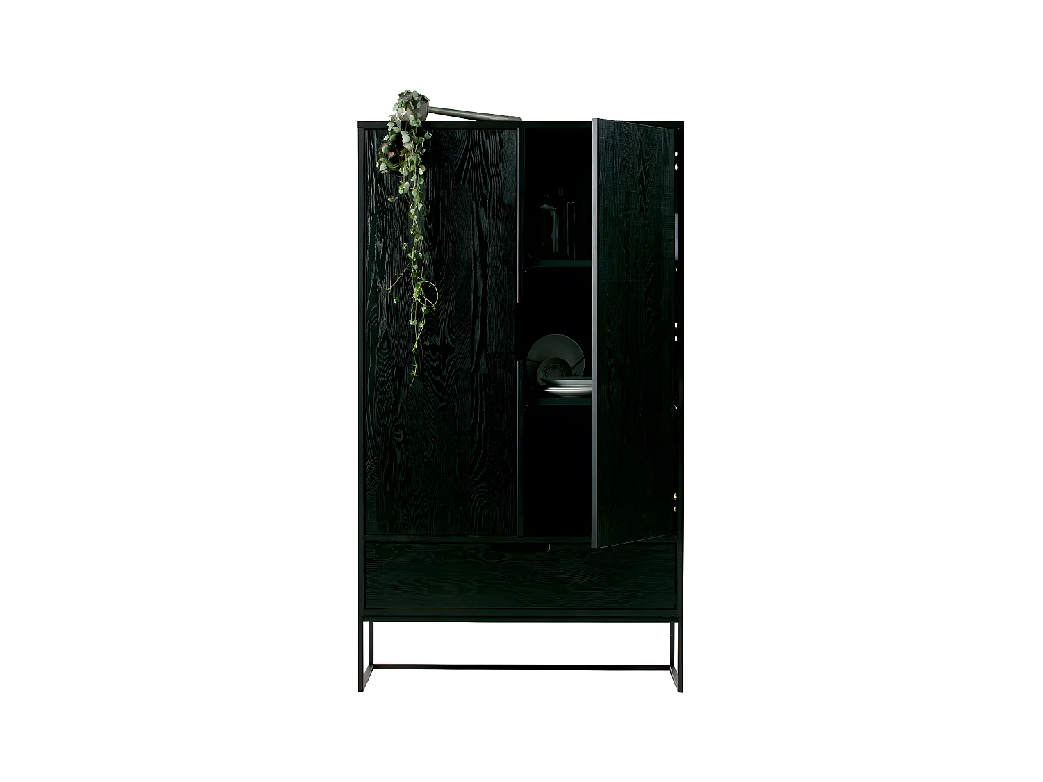 Grande armoire moderne bois massif 149cm SILAS