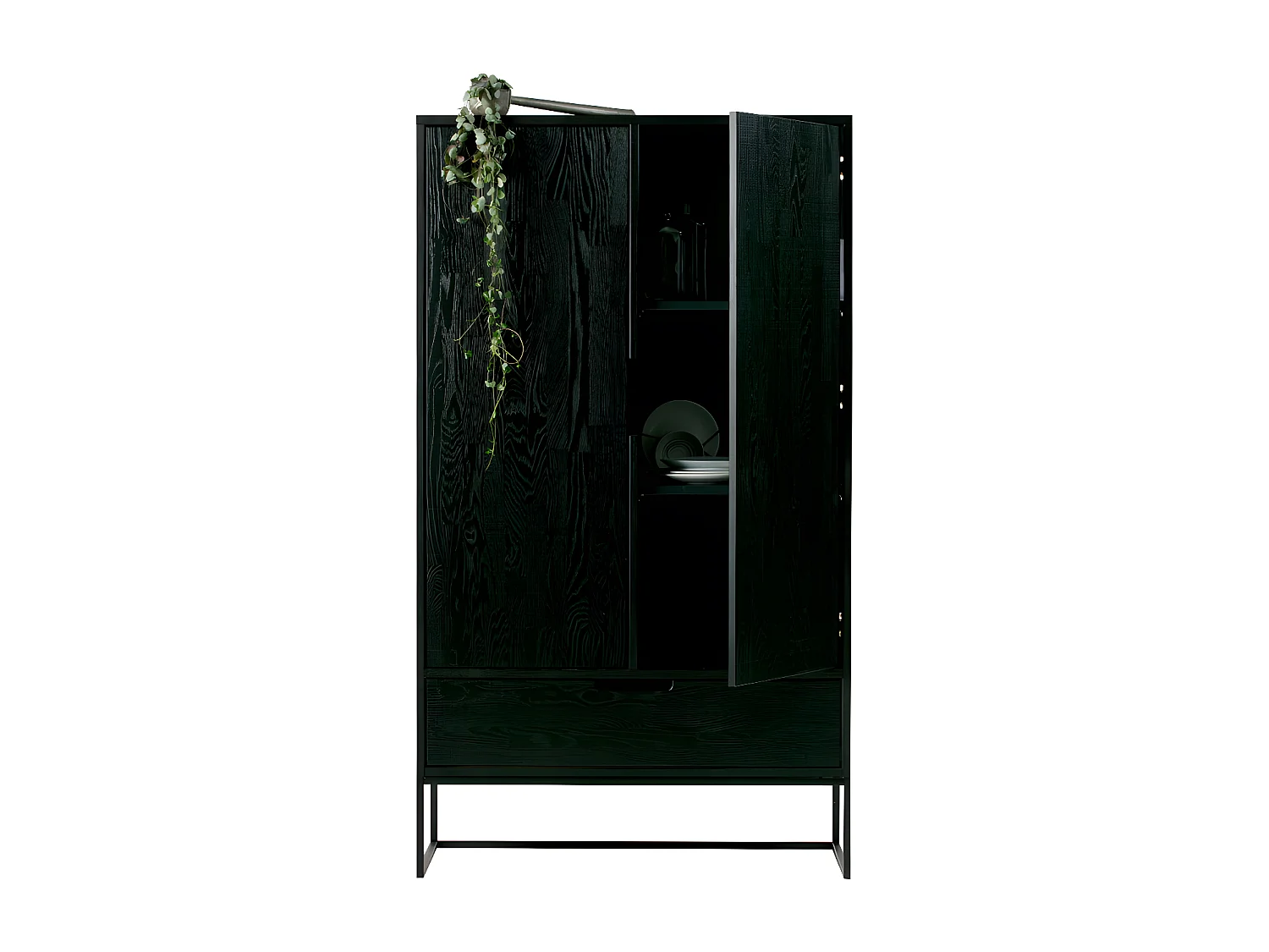 Grande armoire moderne bois massif 149cm SILAS