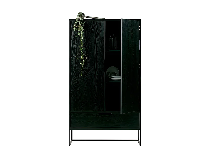 Grande armoire moderne bois massif 149cm SILAS