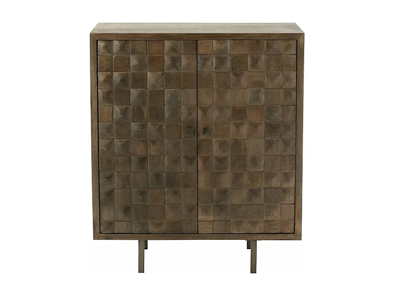 Commode 2 Portes "Pino" 104cm Marron