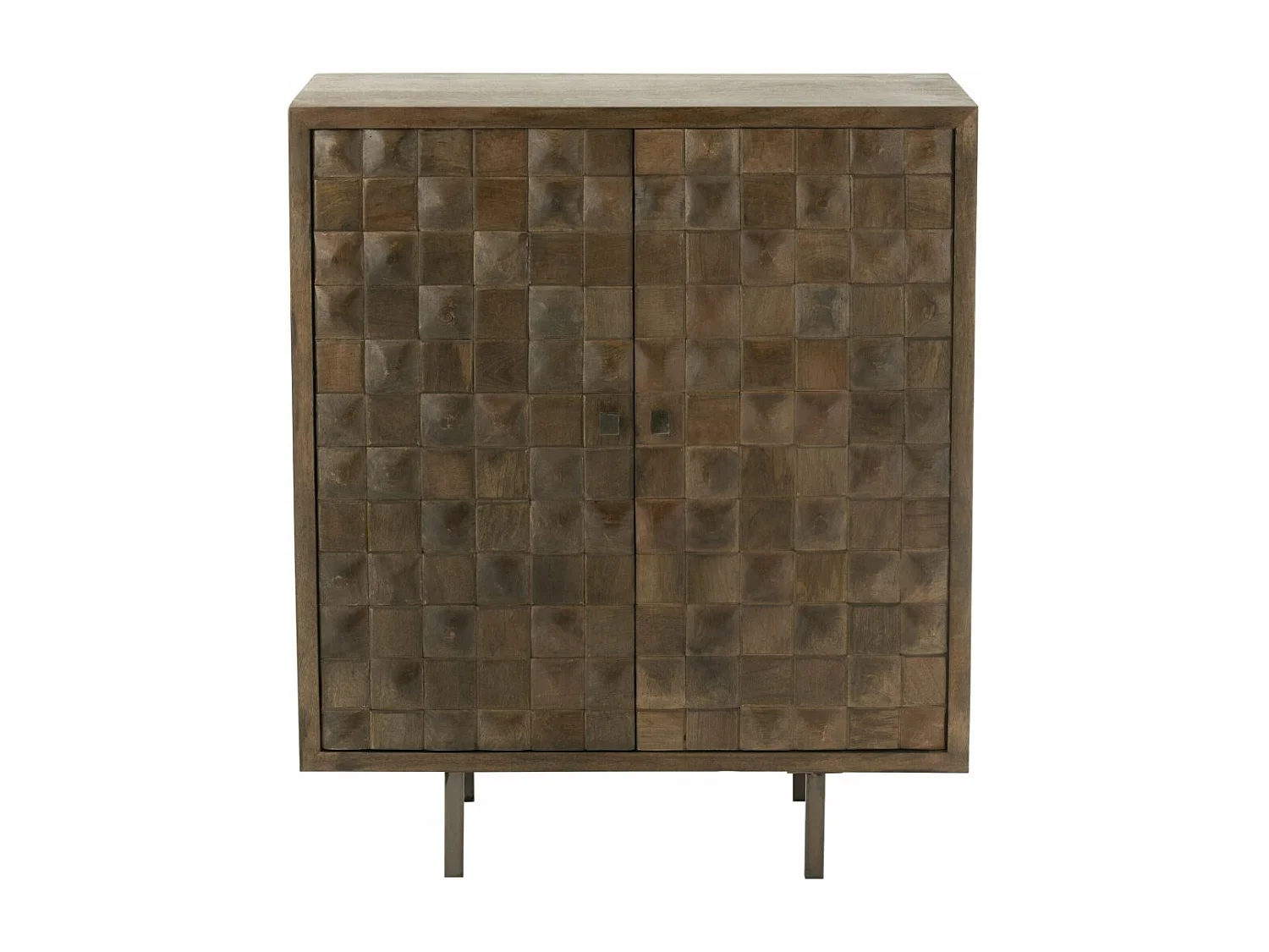 Commode 2 Portes "Pino" 104cm Marron