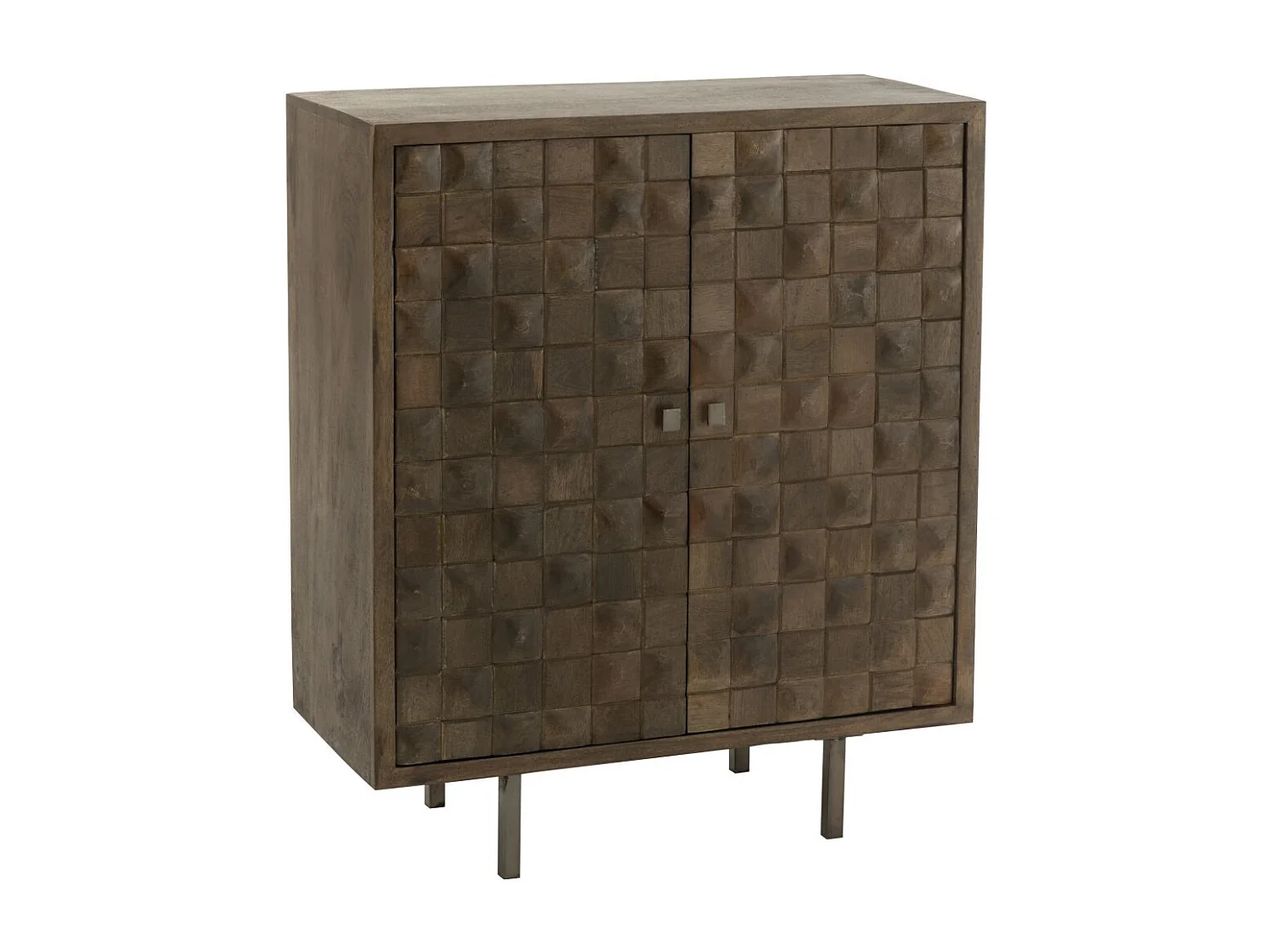 Commode 2 Portes "Pino" 104cm Marron