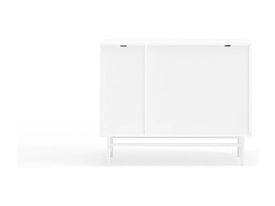 Commode blanche avec 4 tiroirs et 1 porte 97x45 cm