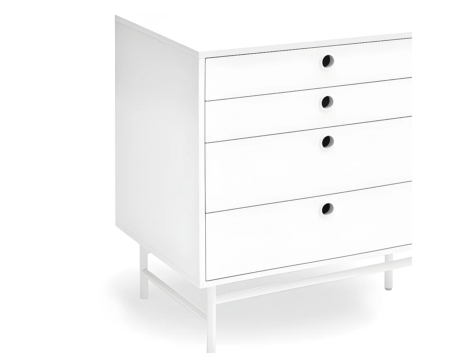 Buffet bas 212cm en bois et métal perforé PUNTO