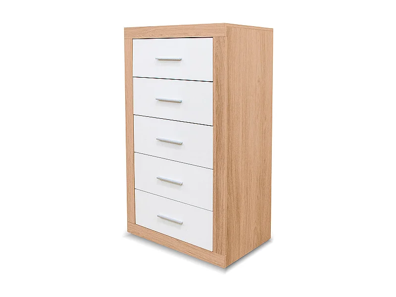 Sinfonier Kiara con 5 Cajones Cambria y Blanco 60x108 cm