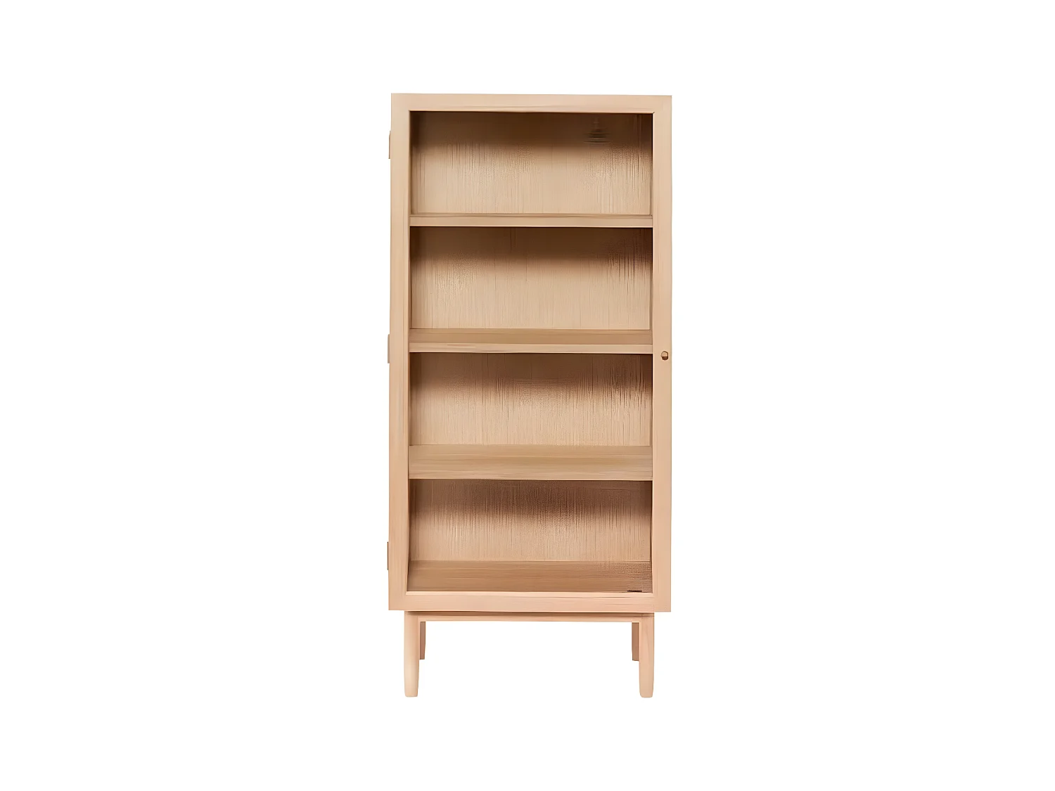Buffet haut scandinave avec porte vitrée en bois KYOTO