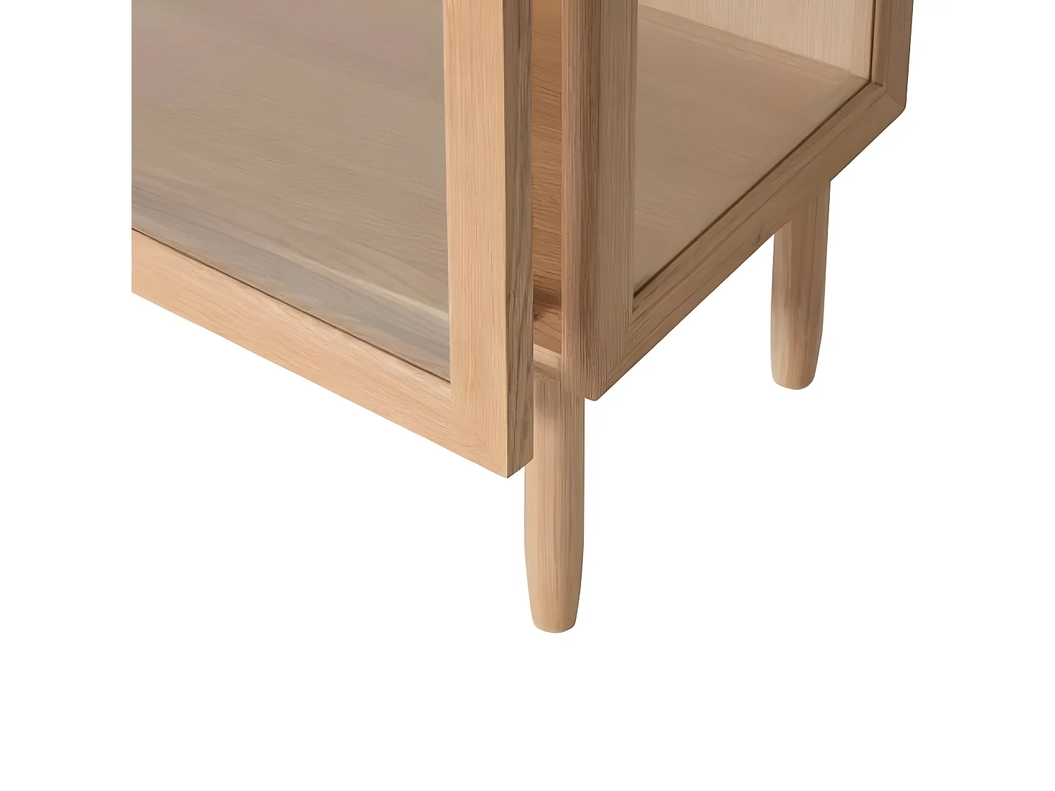 Buffet haut scandinave avec porte vitrée en bois KYOTO