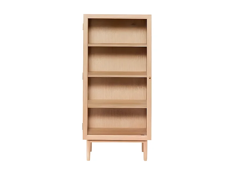 Buffet haut scandinave avec porte vitrée en bois KYOTO