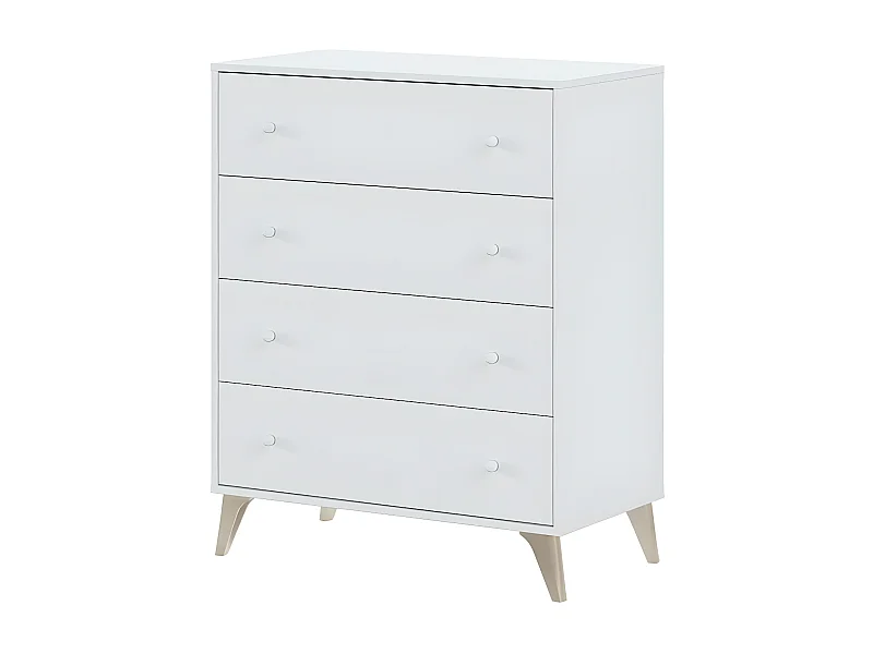 Cômoda com 4 Gavetas Sweet, Branco 78x95cm