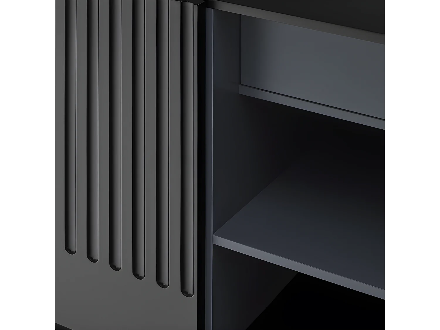 Buffet moderne 198cm 4 portes en bois DORIC