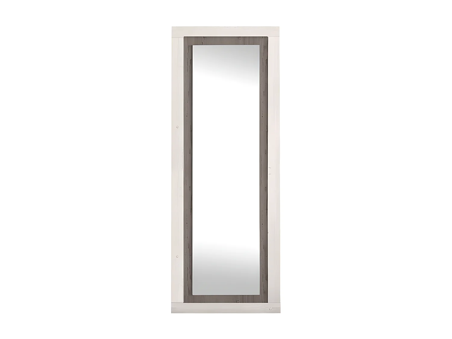 Espejo de Dormitorio o Recibidor Lara Mural, Pino y Gris 180x60 cm