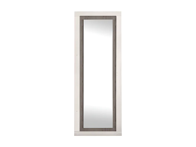 Espejo de Dormitorio o Recibidor Lara Mural, Pino y Gris 180x60 cm