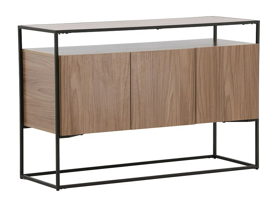 Kingsport Sideboard 3 Türen Walnussdekor.